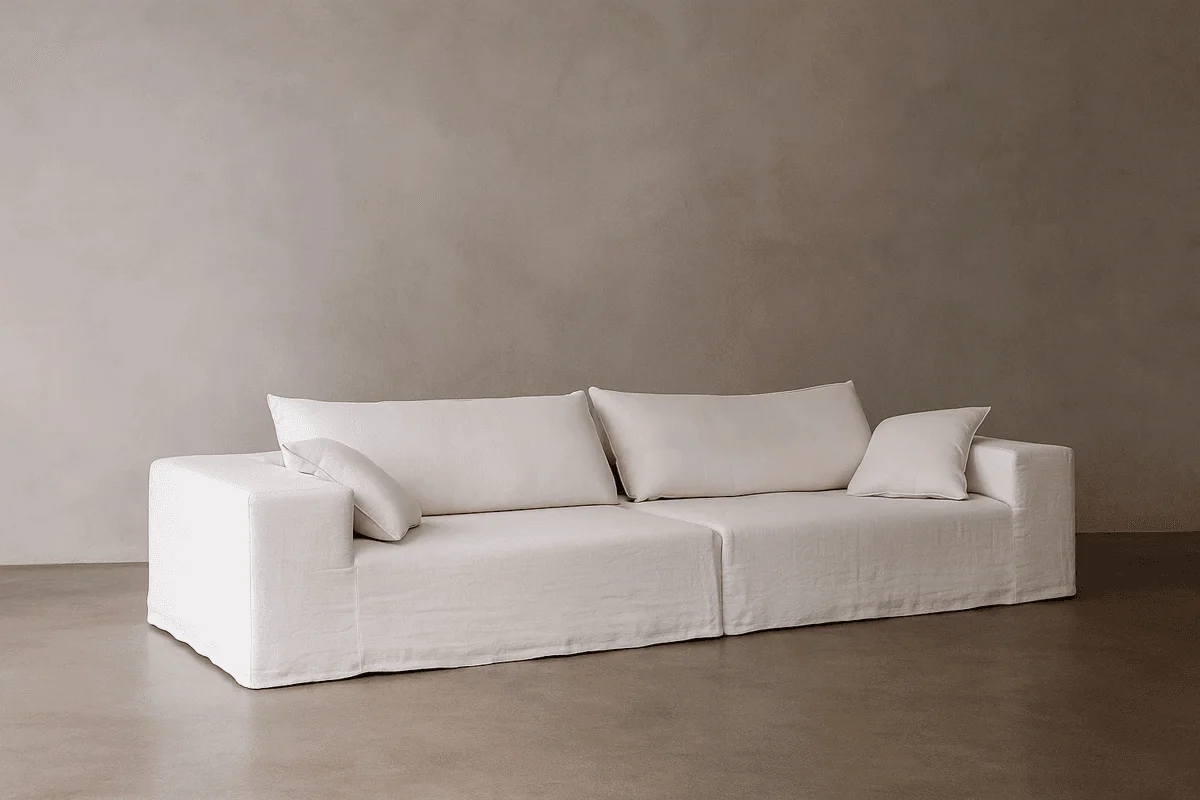 Luca sofa linen lado — Atemporal