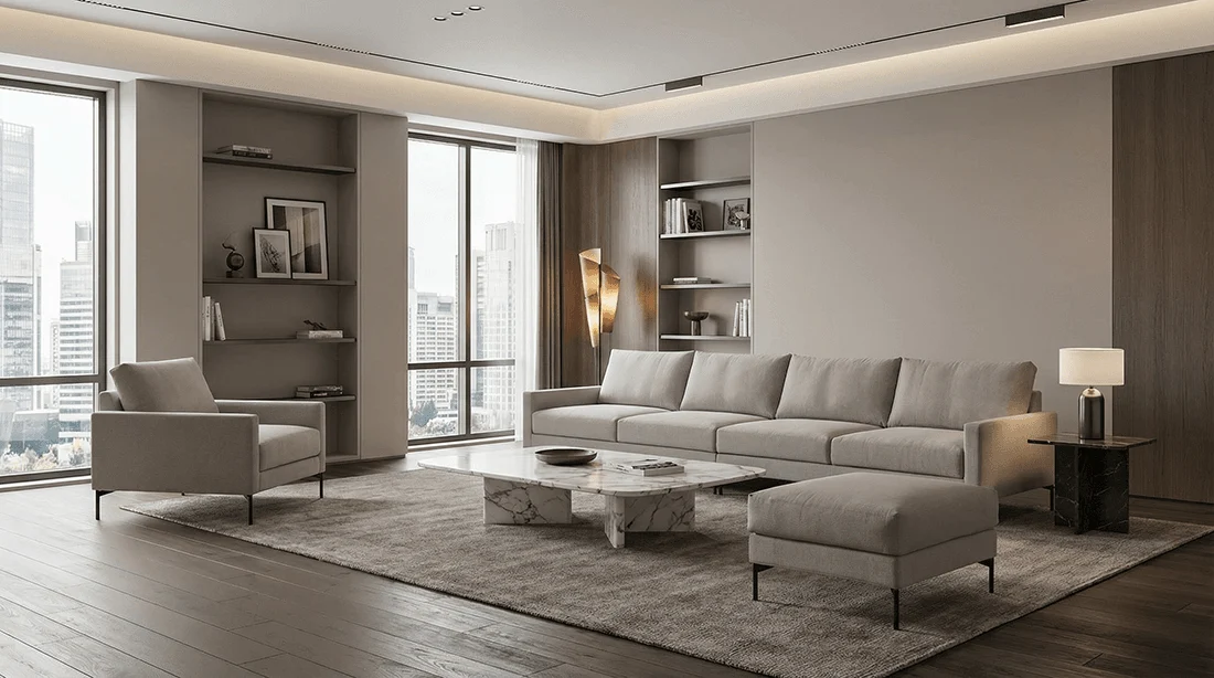 Andrea modern armchair pouff — Atemporal